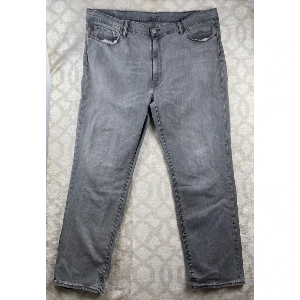 Levi's 541 Athletic Taper Mens 42x32 Grey Denim Jeans Stretch Casual Pants